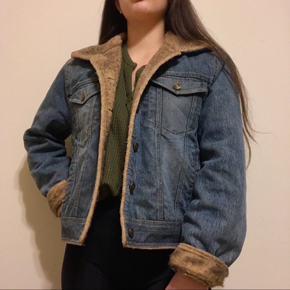 Marvin Richards Faux Fur Denim Jacket Vintage